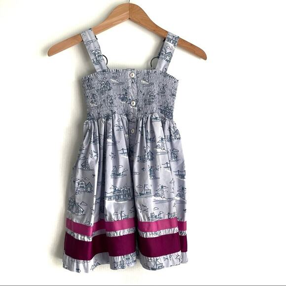 Matilda Jane Boardwalk Dress It’s a Wonderful Parade sz 6 nautical sailboat - Picture 1 of 10